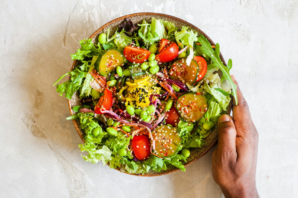 Lentil salad with herbs